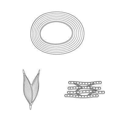 Lif ve kas simge vektör Illustration. Lif ve vücut hisse senedi vektör çizim topluluğu.