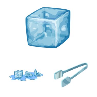 Don ve su simgesiizole nesne. Don ve ıslak stok vektör illüstrasyon koleksiyonu.