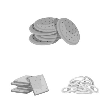 Ürün ve menü sembolünün yalıtılmış nesnesi. Stok için ürün ve çubuk vektör simgesinin toplanması.