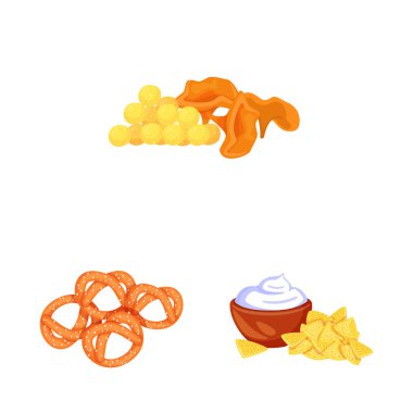 Gıda ve ürün sembolü vektör illüstrasyon. Web için gıda ve parti stok sembolü toplama.