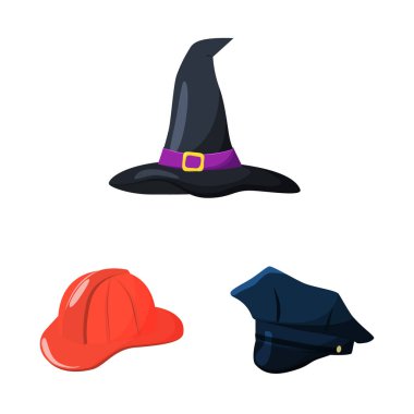 Şapkalar ve napper simge vektör tasarımı. Hisse senedi için başlıklar ve kask vektör simge topluluğu.