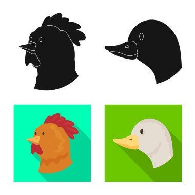 Tarım ve Hayvancılık simge vektör Illustration. Tarım ve organik hisse senedi vektör çizim koleksiyonu.