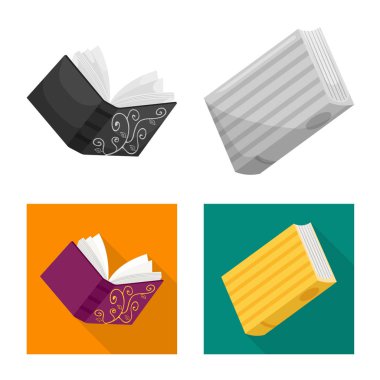 Eğitim ve kapak simge vektör Illustration. Eğitim ve kitabevi hisse senedi vektör çizim koleksiyonu.