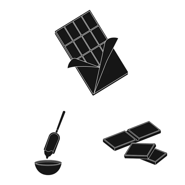 Diseño vectorial de la cocina y el icono marrón. Colección de cocina y frijoles símbolo de stock para la web . — Vector de stock