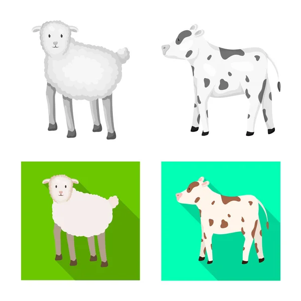 Diseño vectorial de la cría y símbolo de la cocina. Conjunto de crianza y vector orgánico icono para stock . — Vector de stock