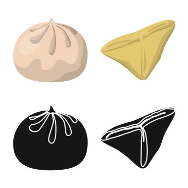 Ürün ve pişirme simge vektör Illustration. Ürünler ve hisse senedi için meze vektör simge kümesi.