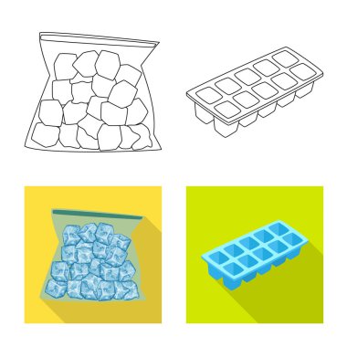 Doku ve donmuş logo yalıtılmış nesne. Doku ve hisse senedi için şeffaf vektör simge kümesi.