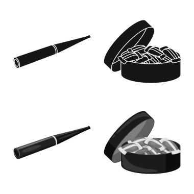 Çöp tasarımını vektör ve simge durdurmak. Web için çöp ve alışkanlık hisse senedi simgesi kümesi.