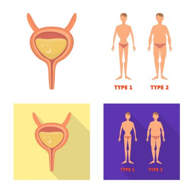 Diyet ve tedavi simge vektör tasarımı. Hisse senedi için diyet ve tıp vektör simge topluluğu.