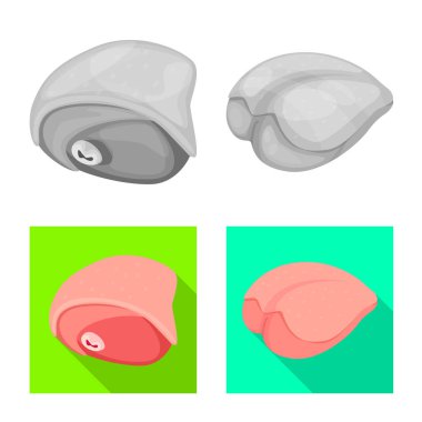 Ürün ve kümes hayvanları simge vektör tasarımı. Hisse senedi için ürün ve tarım vektör simge kümesi.