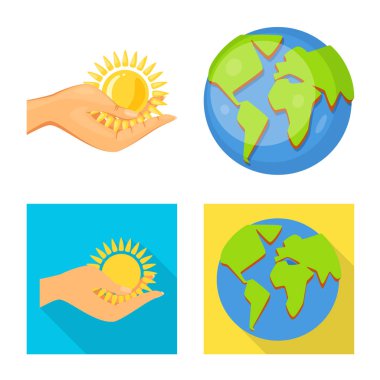 Yenilik ve teknoloji işareti tasarımı vektör. Dizi yenilik ve doğa hisse senedi vektör çizim.