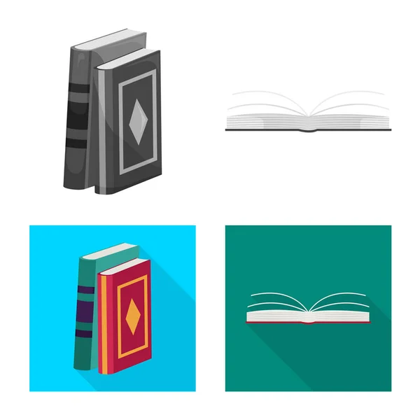 Objeto aislado de entrenamiento y signo de portada. Conjunto de formación y librería icono vectorial para stock . — Archivo Imágenes Vectoriales