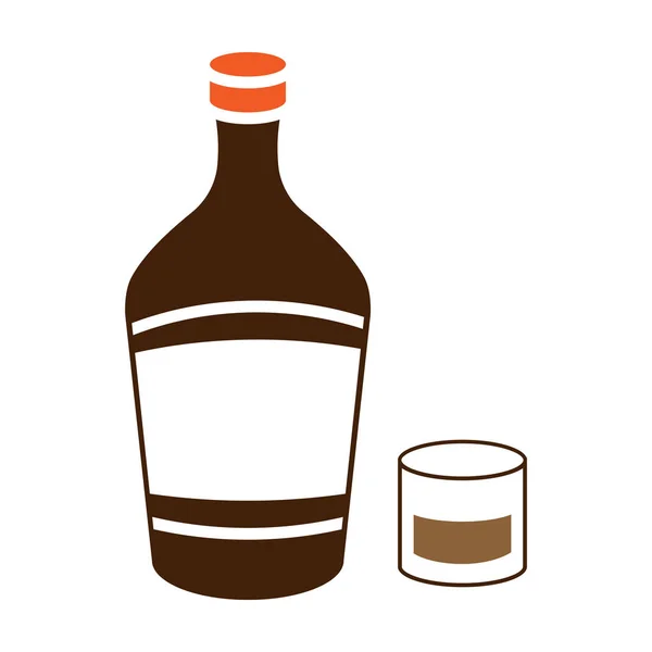 Icono de licor en estilo de color aislado sobre fondo blanco. Alcohol símbolo stock vector ilustración . — Vector de stock