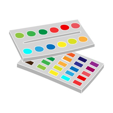 Beyaz arka plan üzerinde izole renk stilinde kavanoz simgesinde boyama için paintbrushs. Sanatçı ve çizim sembolü stok vektör illüstrasyon.