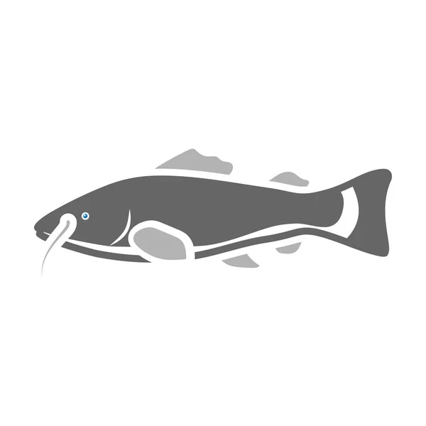 Phractocephalus hemioliopterus color icono de pescado. Singe acuario pez icono del mar, el color de la vida del océano . — Vector de stock