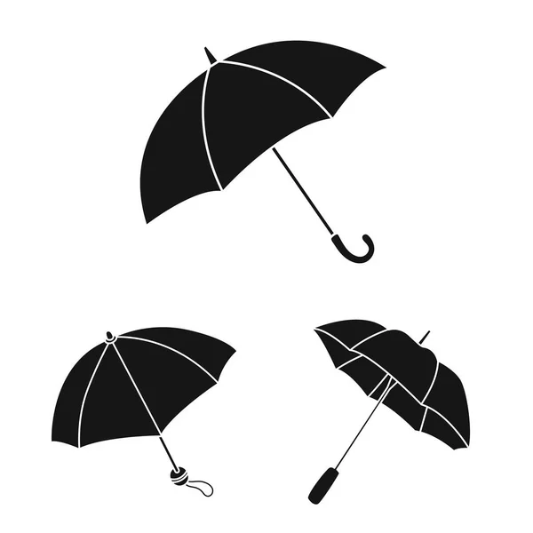 Vector design of weather and rainy sign. Set of weather and rain vector icon for stock. — Stock Vector