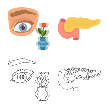 Diyet ve tedavi simgesi yalıtılmış nesne. Diyet ve ilaç hisse senedi simgesi için web topluluğu.