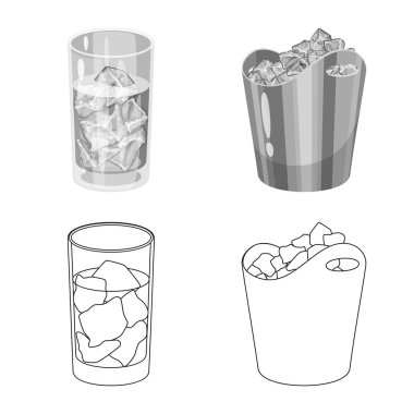 Doku ve donmuş simge vektör çizimi. Doku ve web için şeffaf hisse senedi simgesi toplama.