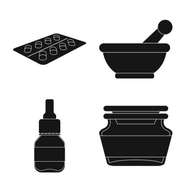 Tedavi ve sağlık işareti tasarımı vektör. Tedavi ve ilaç hisse senedi vektör çizim.