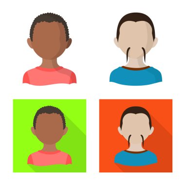 Kopyacı ve ikamet logo vektör tasarımı. Kopyacı ve hisse senedi için kültür vektör simge kümesi.