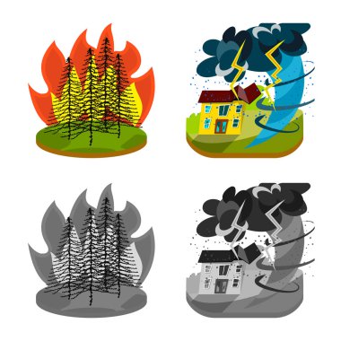 Hava ve sıkıntı simge vektör tasarımı. Hava ve web için crash hisse senedi simgesi.