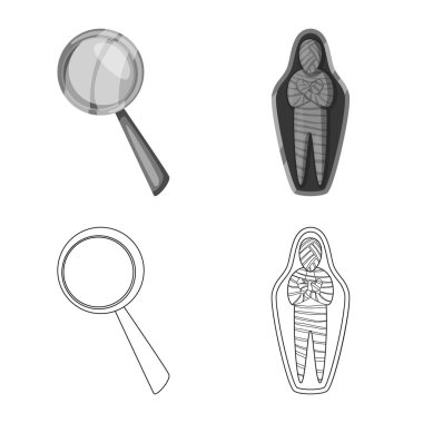 Vektör tasarımı bir hikaye ve öğeleri işaret. Hikaye ve öznitelikleri hisse senedi vektör çizim topluluğu.