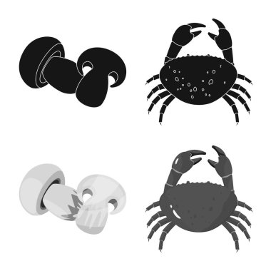 Tat ve ürün işareti vektör Illustration. Tat ve hisse senedi vektör çizim pişirme.