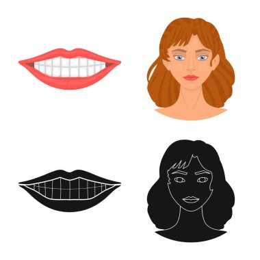Vücut ve bölümü logo vektör Illustration. Vücut ve anatomi hisse senedi vektör çizim seti.