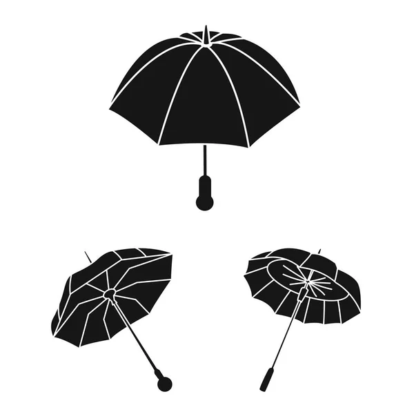 Ilustração vetorial do tempo e logotipo chuvoso. Conjunto de tempo e chuva estoque vetor ilustração . — Vetor de Stock