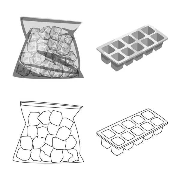 Objet isolé de texture et icône gelée. Collection de texture et illustration vectorielle de stock transparent . — Image vectorielle
