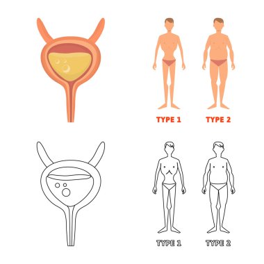 Diyet ve tedavi işareti vektör tasarımı. Hisse senedi için diyet ve tıp vektör simge topluluğu.