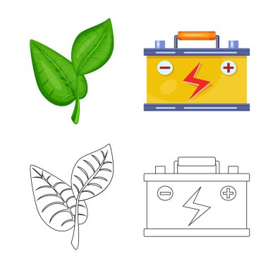 Yenilik ve teknoloji logo yalıtılmış nesne. Yenilik ve doğa hisse senedi simgesi web için set.