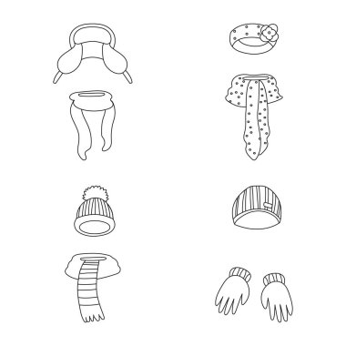 Kış ve soğuk simge vektör tasarımı. Kış ve hisse senedi için sıcak vektör ikon koleksiyonu.