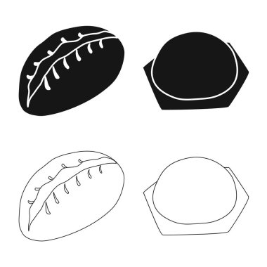 Ürün ve pişirme işareti vektör Illustration. Ürünler ve meze hisse senedi vektör çizim.