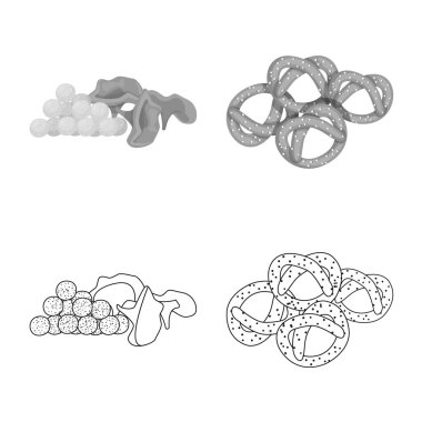 Tat ve daiç logo yalıtılmış nesne. Tat ve hisse senedi için organik vektör ikon koleksiyonu.