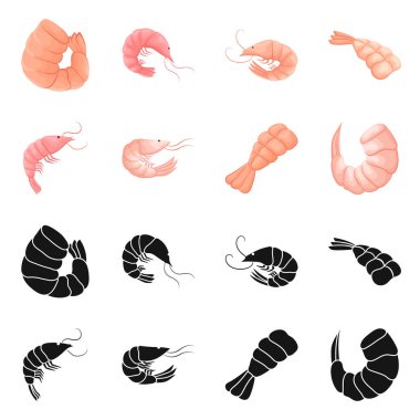 Meze ve okyanus işareti vektör tasarımı. Meze ve incelik hisse senedi vektör çizim seti.