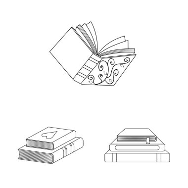 Çalışma ve edebiyat logosu vektör tasarımı. Web için çalışma ve kaynak stok sembolü toplama.