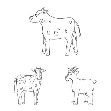 Ev yapımı ve kırsal işareti Vektör illüstrasyon. Web için ev yapımı ve tarım stok sembolü koleksiyonu.