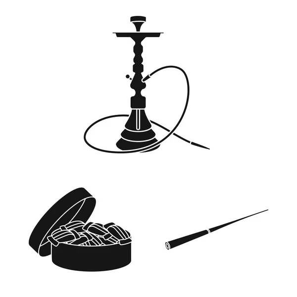 Illustration vectorielle de signe anti et habitude. Collection de symboles anti-tabac et de stock de tabac pour la toile . — Image vectorielle