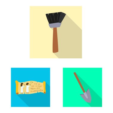 Hikaye ve öğeleri simge vektör Illustration. Hikaye ve öznitelikleri koleksiyonu stok web simgesi.