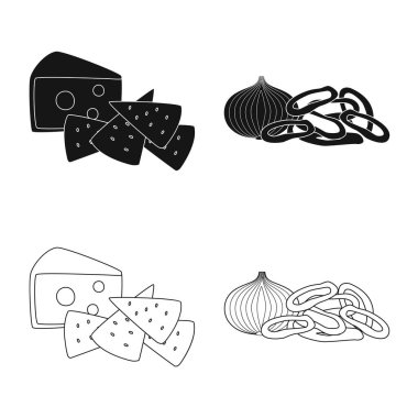 Tat ve daiç simge vektör tasarımı. Tat ve web için organik hisse senedi simgesi.