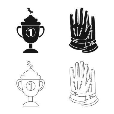 Vektör çizim ekipmanları ve logo sürme. Web için ekipman ve rekabet hisse senedi simgesi kümesi.