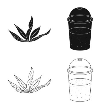 Protein ve deniz simge vektör tasarımı. Protein ve hisse senedi için doğal vektör simge kümesi.