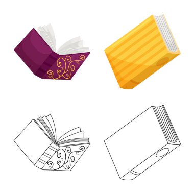 Eğitim ve kapak simge vektör Illustration. Eğitim ve kitabevi hisse senedi vektör çizim.