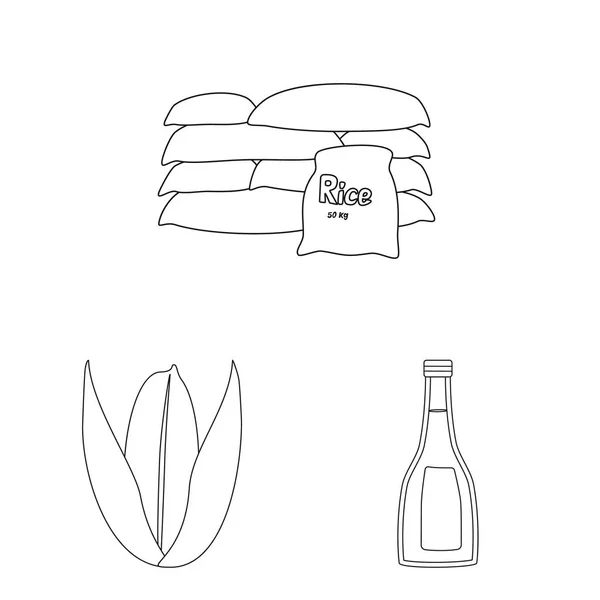 Vector illustratie van dieet en koken teken. Set van dieet en organische vector pictogram voor voorraad. — Stockvector