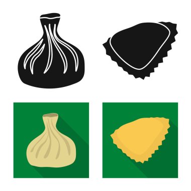 Ürünler ve pişirme işareti yalıtılmış nesne. Ürünler ve hisse senedi için meze vektör simge koleksiyonu.