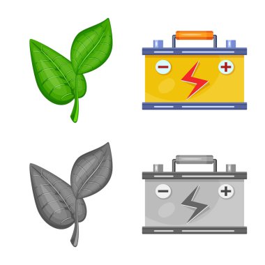 Yenilik ve teknoloji işareti tasarımı vektör. Yenilik ve doğa hisse senedi simgesi için web topluluğu.