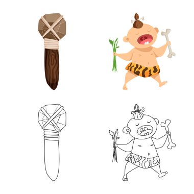 Evrim ve tarih öncesi simge vektör tasarımı. Evrim ve geliştirme hisse senedi simgesi için web topluluğu.