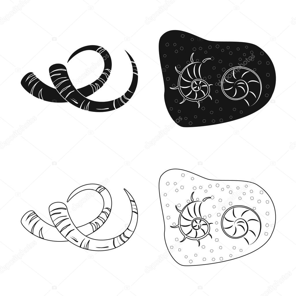 Vector design of story and items sign. Set of story and attributes vector icon for stock.