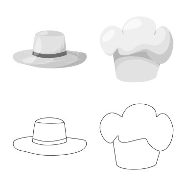 Giyim ve kap simge vektör Illustration. Giyim ve web için bere hisse senedi simgesi.